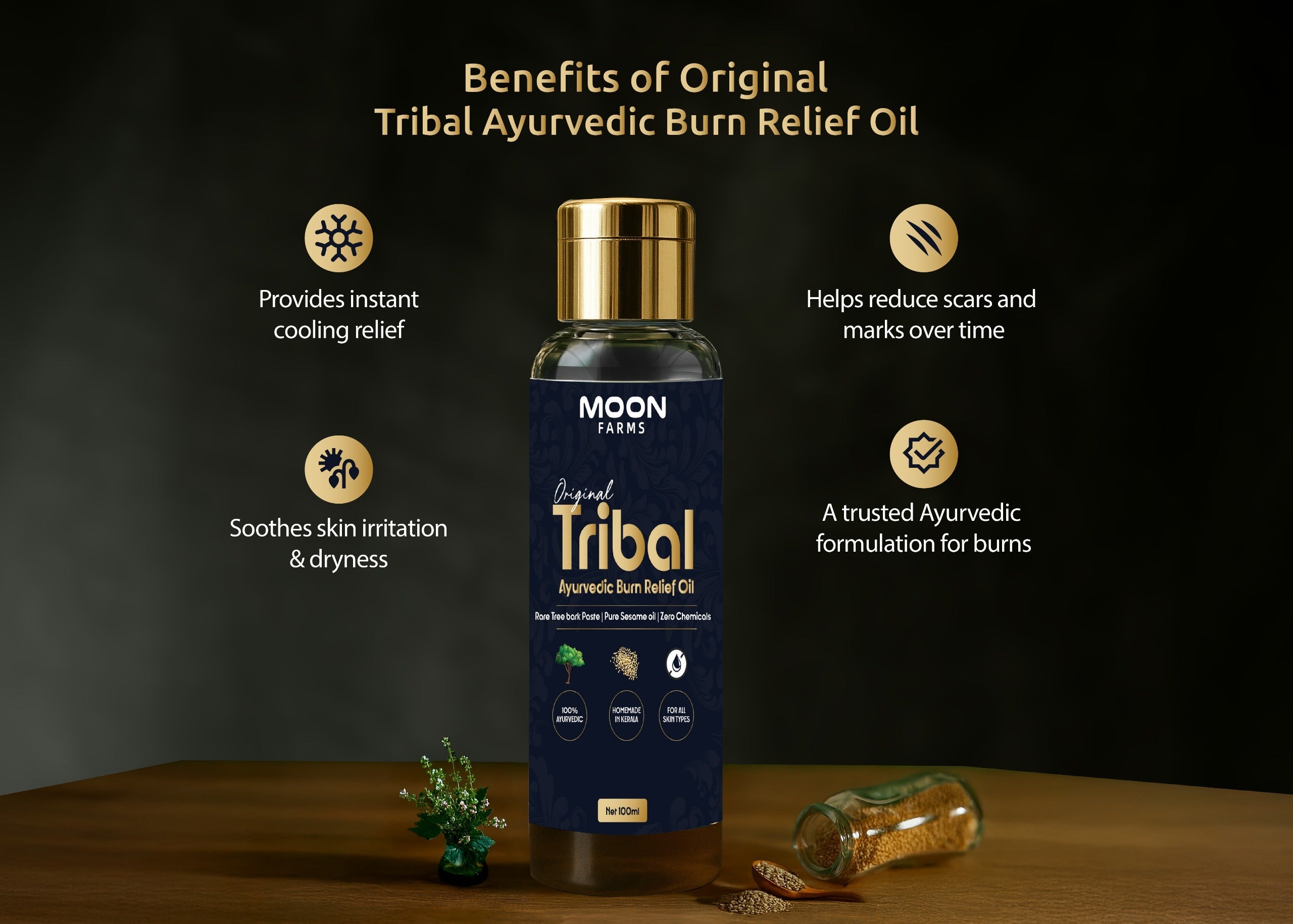 Original Tribal Ayurvedic Burn Relief Oil - 100ml