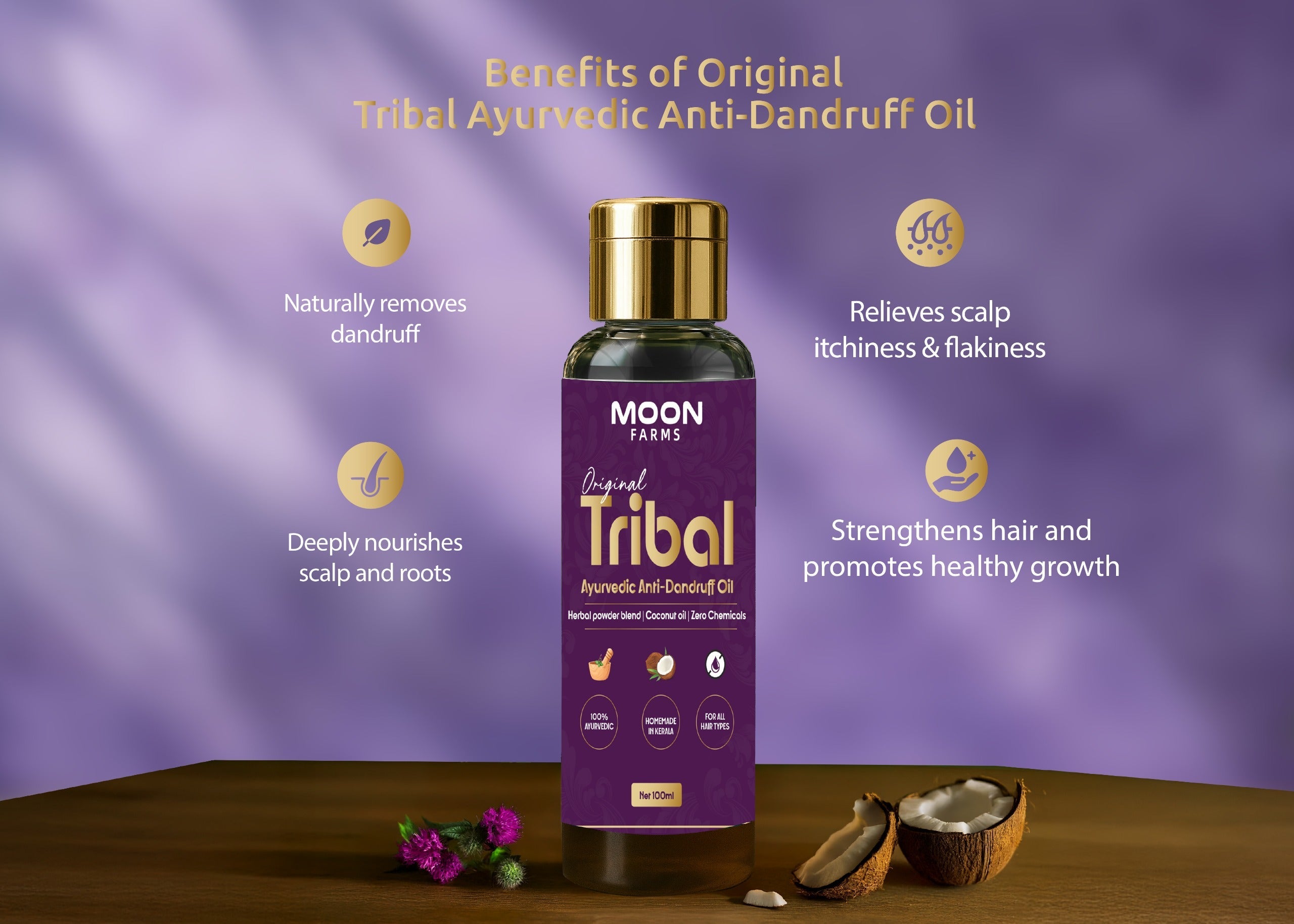Original Tribal Ayurvedic Anti-Dandruff Oil - 100ml